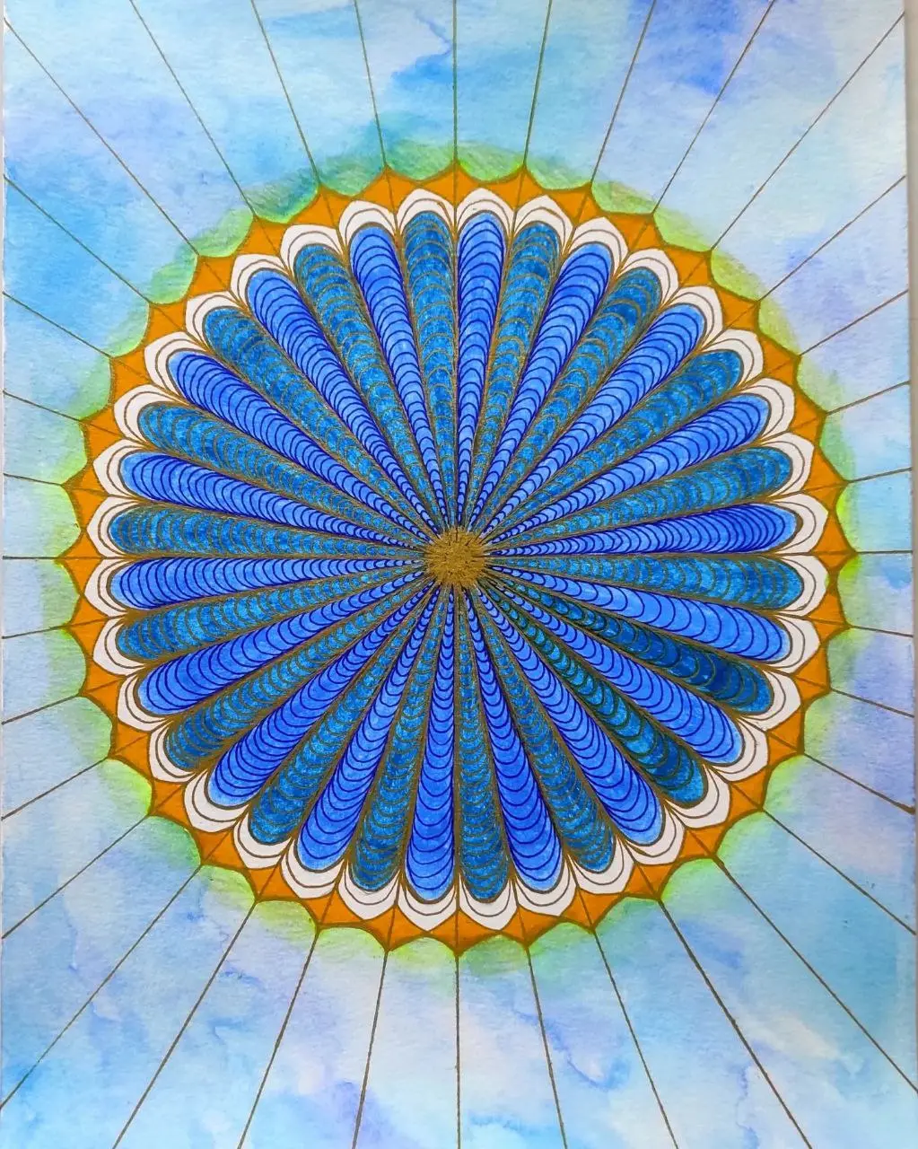 Mandala Portal Azul Infinito - Entrada a dimensiones de paz profunda